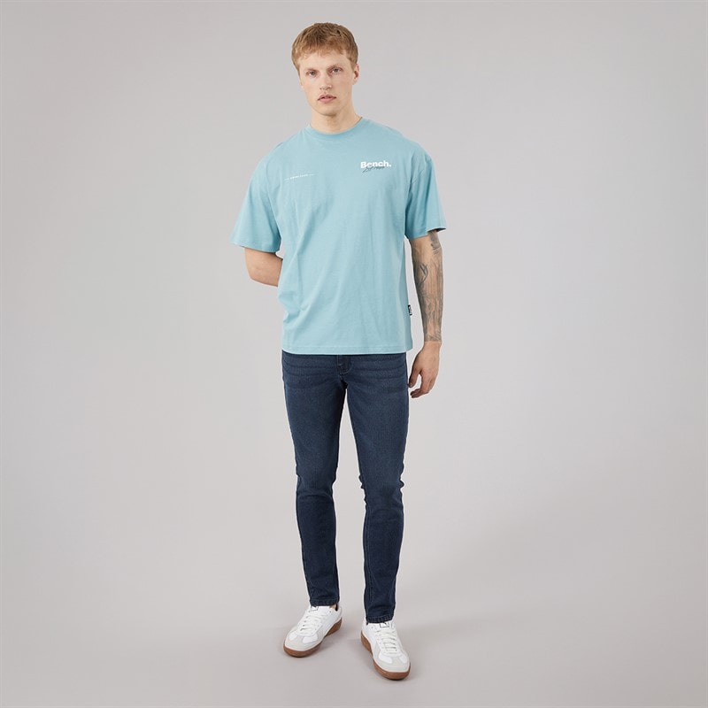 Mens Terlon Oversized T-Shirt Powder Blue - Image 4