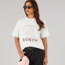 Womens Alta Oversized T-Shirt With Graphic Print Ice Grey Marl