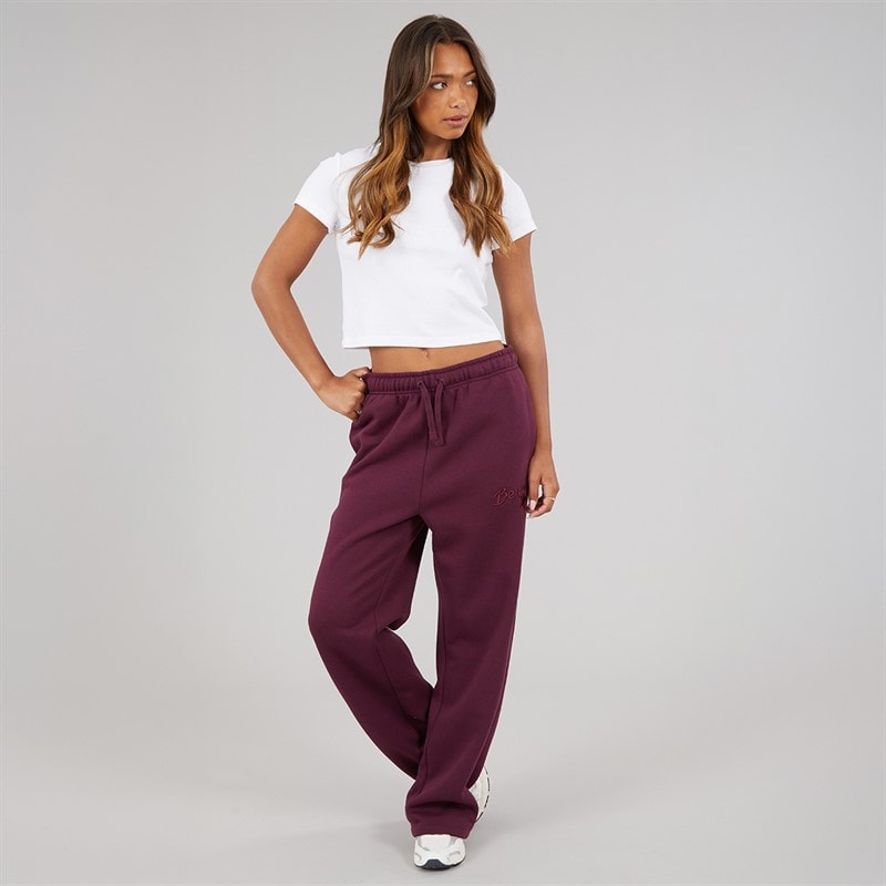 Womens Aradia Wide Leg Joggers Cherry Lacquer - Image 4