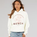 Womens Olly Oversized Hoodie With Graphic Print Winter White