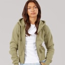 Womens Chessa Fit Zip Thru Hoodie Washed Khaki