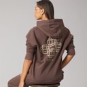 Womens Rietta Oversized Hoodie With Graphic Coffee