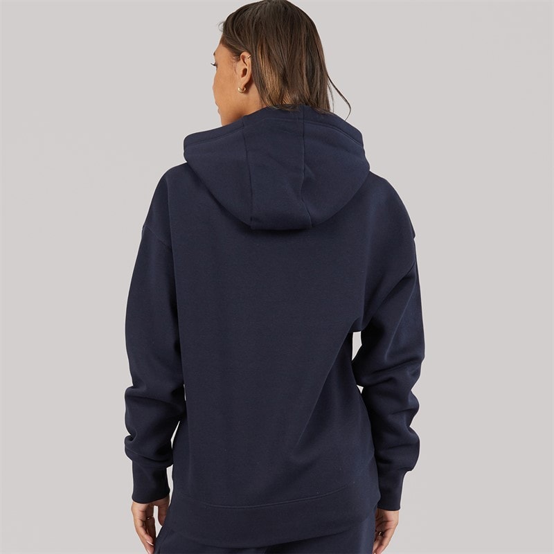 Womens Olly Oversized Hoodie With Graphic Print Navy - Image 2
