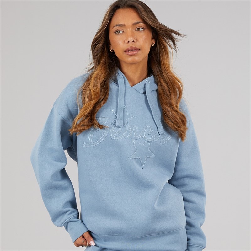 Womens Habbu Oversized Hoodie Steel Blue - Image 2