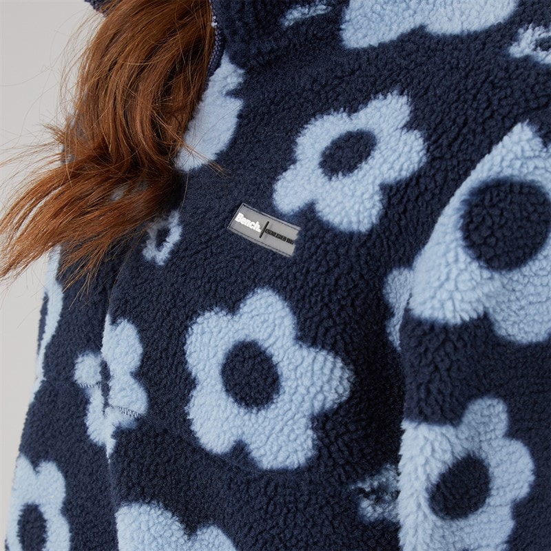 Womens Dessa 1/4 Zip Fleece Navy/Dusky Blue - Image 3