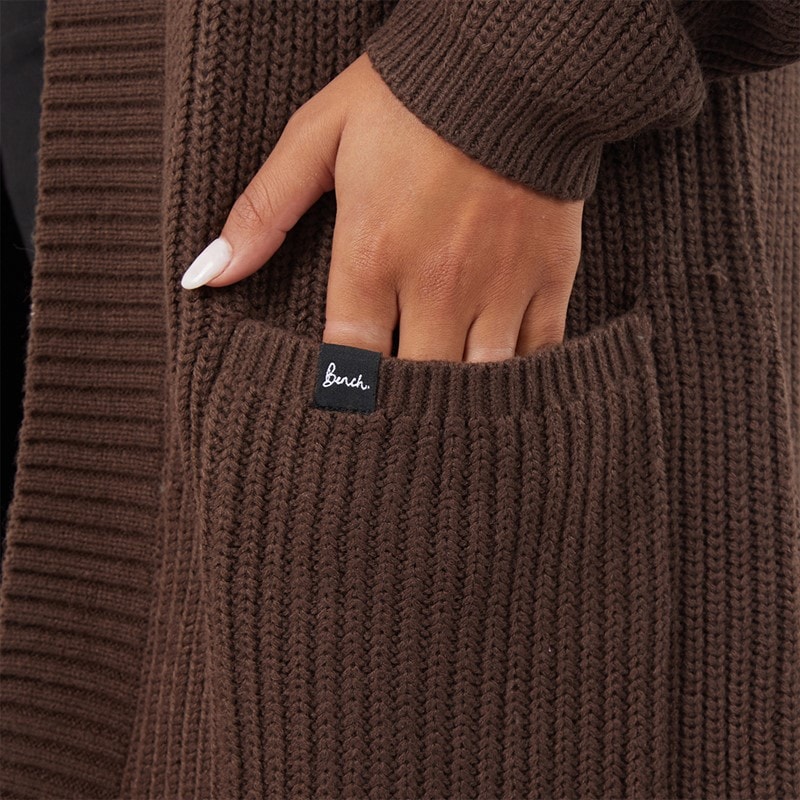 Womens Asteria Cardigan Coffee - Image 3