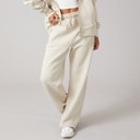Womens Vella Wide Leg Joggers Stone Grey