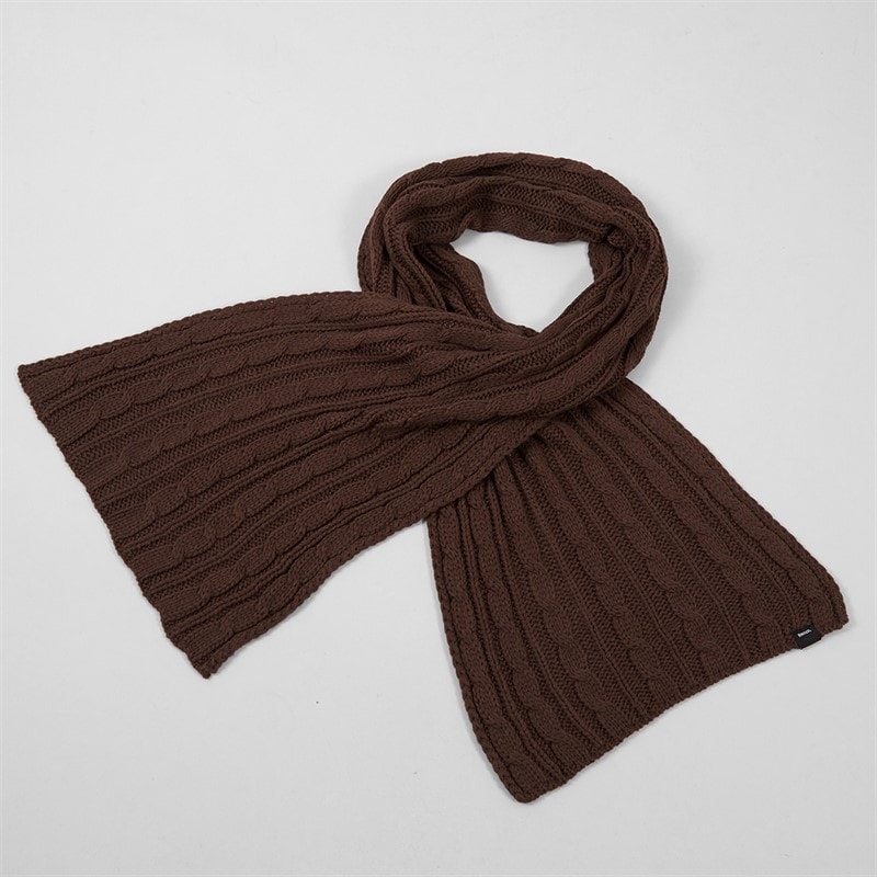 Bench Womens Cable Knit Scarf Coffee