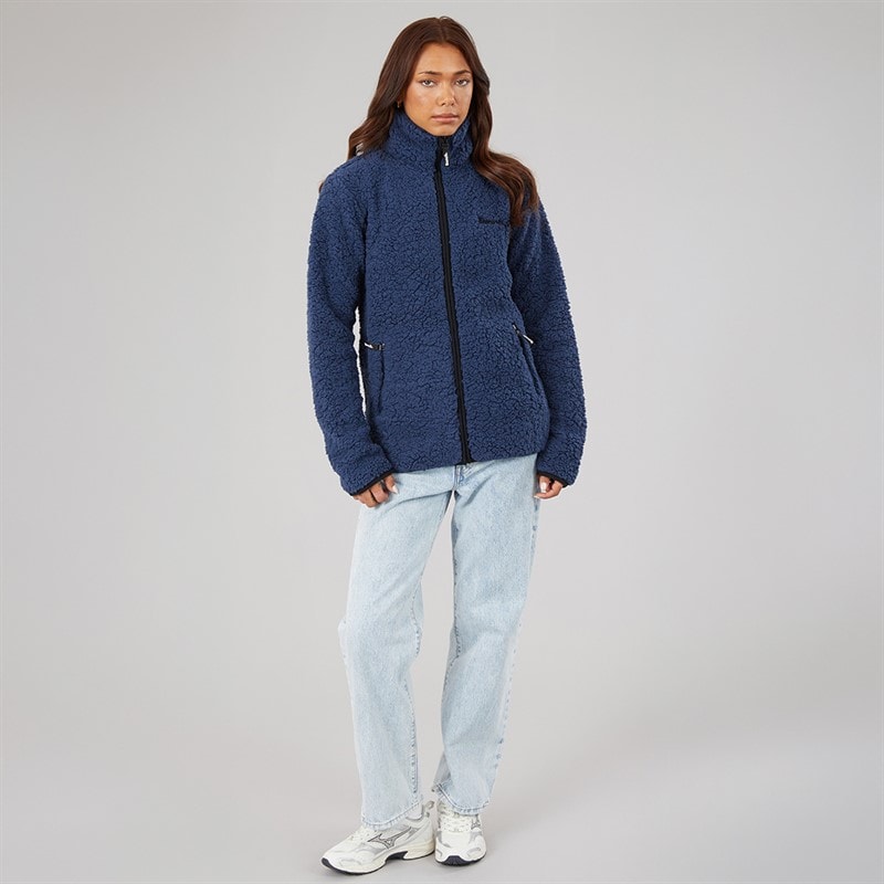 Womens Edition Sherpa Fleece Jacket Navy - Image 4
