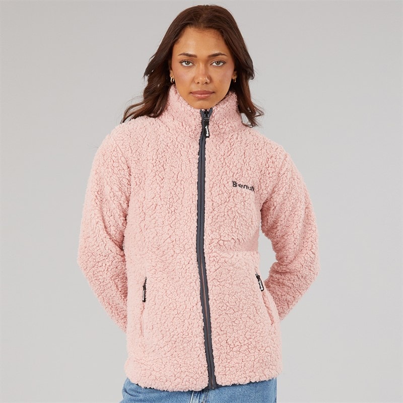 Womens Edition Sherpa Fleece Jacket Pink - Image 3