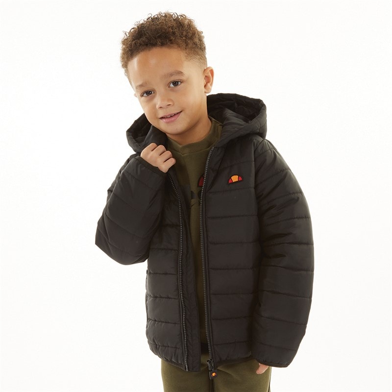 Boys Gallio Hooded Padded Jacket Black - Image 1