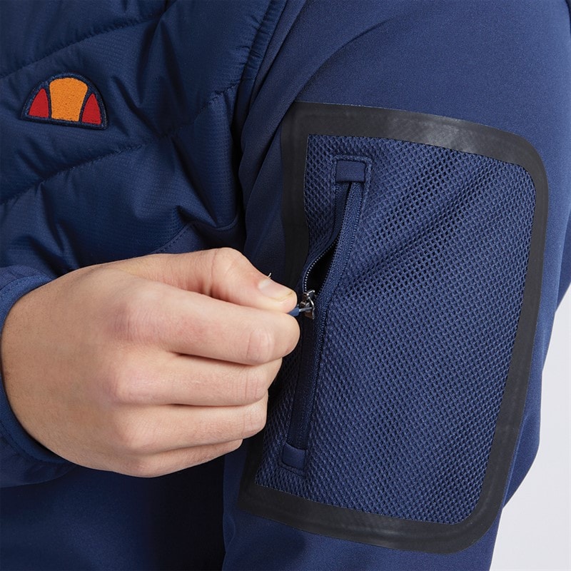 Mens Angiolo Hybrid Half Zip Jacket Navy - Image 3