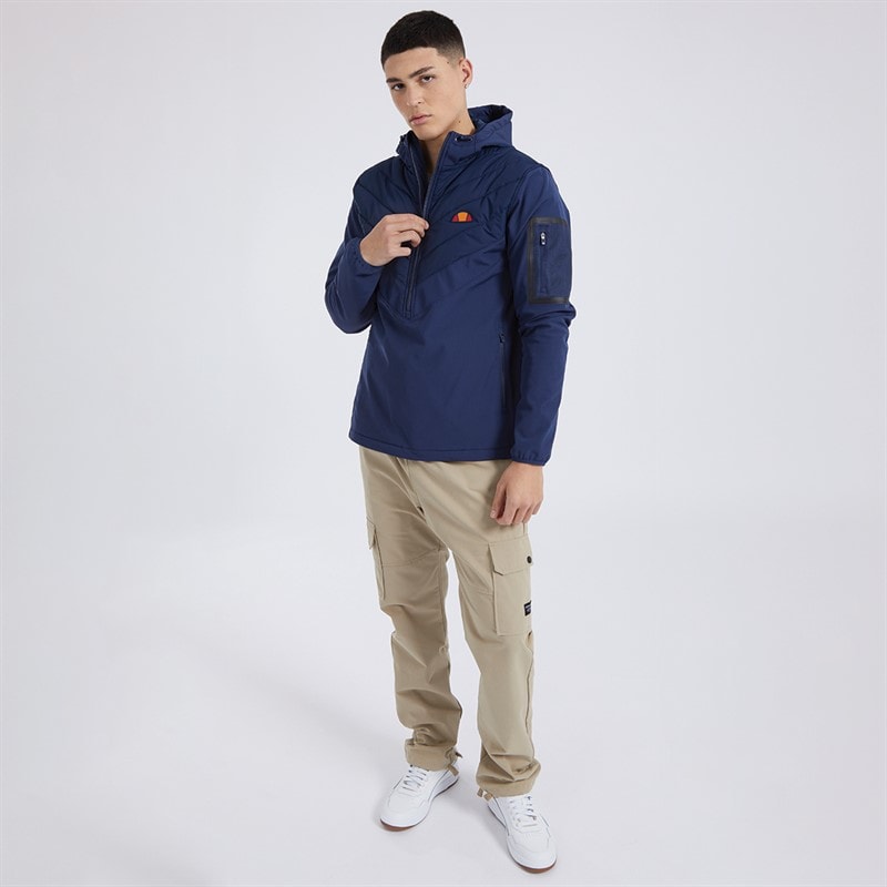 Mens Angiolo Hybrid Half Zip Jacket Navy - Image 4
