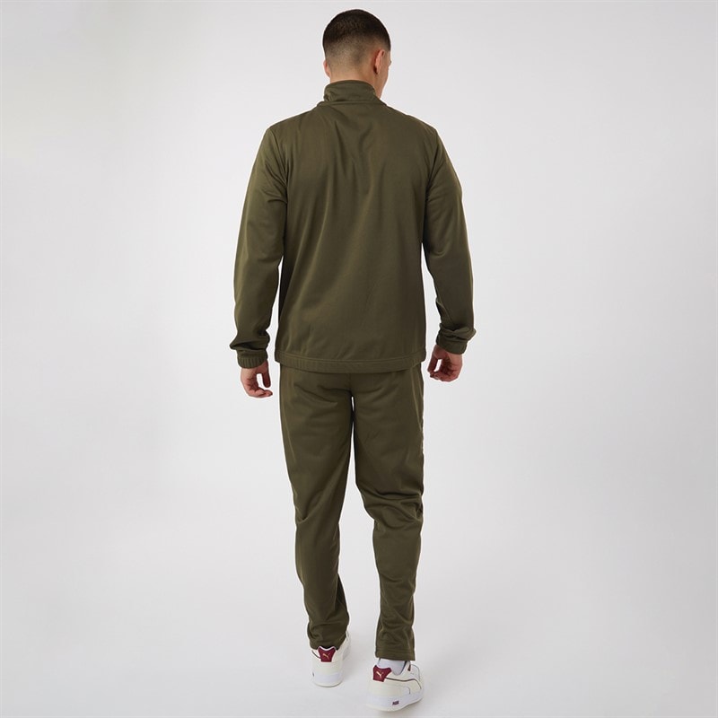 Mens Ferrari Poly Tracksuit Khaki - Image 2