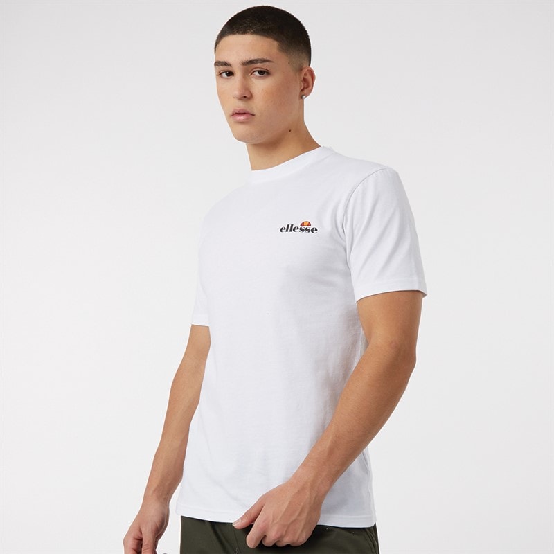 Mens Benzina Heritage Back Logo T-Shirt White - Image 2