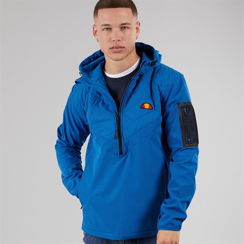 Mens Angiolo Hybrid Half Zip Jacket Blue - Image 3