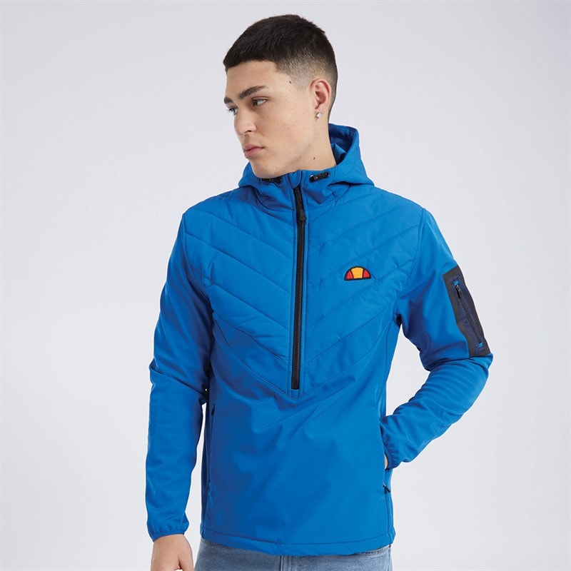 Mens Angiolo Hybrid Half Zip Jacket Blue - Image 5