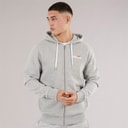 Mens Klemerio Full Zip Hoodie Light Grey Marl