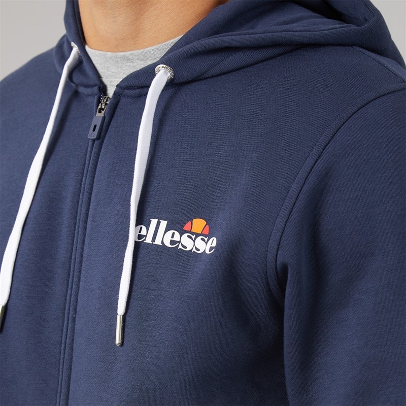 Mens Klemerio Full Zip Hoodie Navy - Image 3