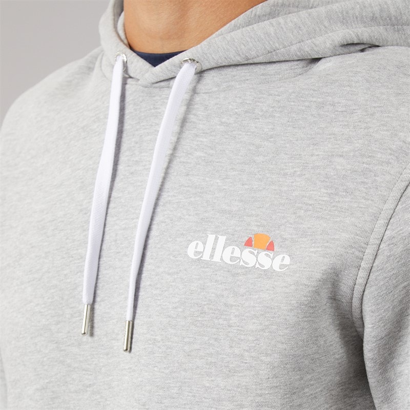 Mens Giffone Hoodie Light Grey Marl - Image 3