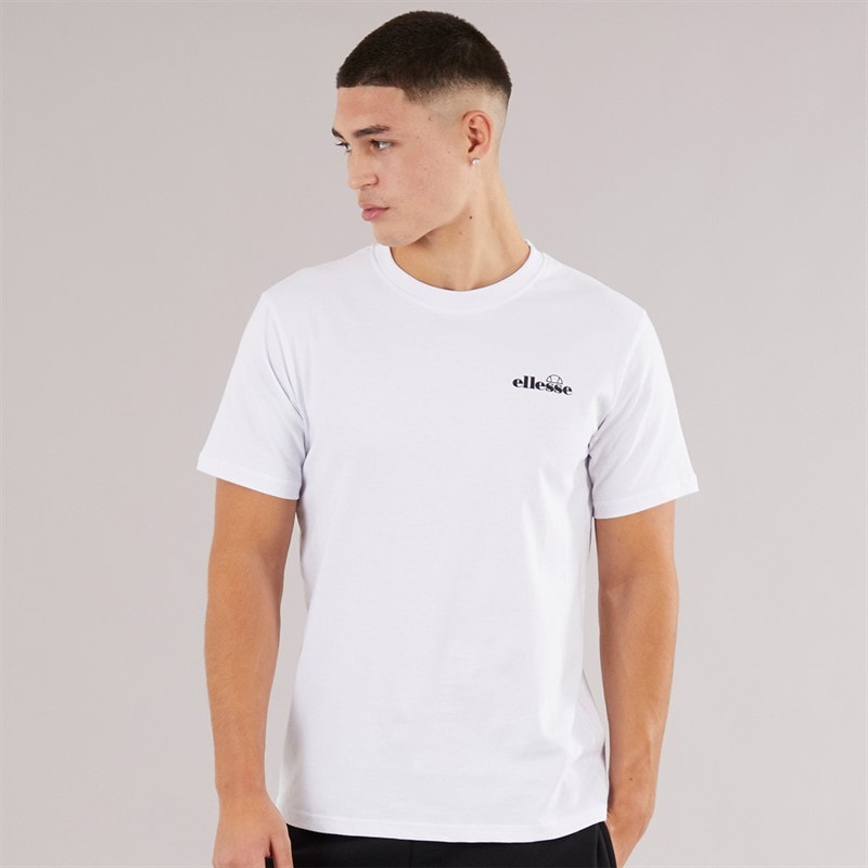 Mens Retanna Back Logo T-Shirt White/Black - Image 2