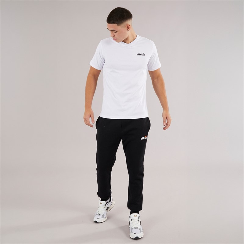 Mens Retanna Back Logo T-Shirt White/Black - Image 4