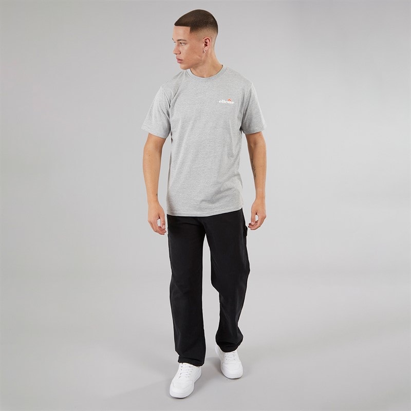 Mens Benzina Heritage Back Logo T-Shirt Grey Marl - Image 3
