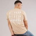 Mens Retanna Back Logo T-Shirt Natural