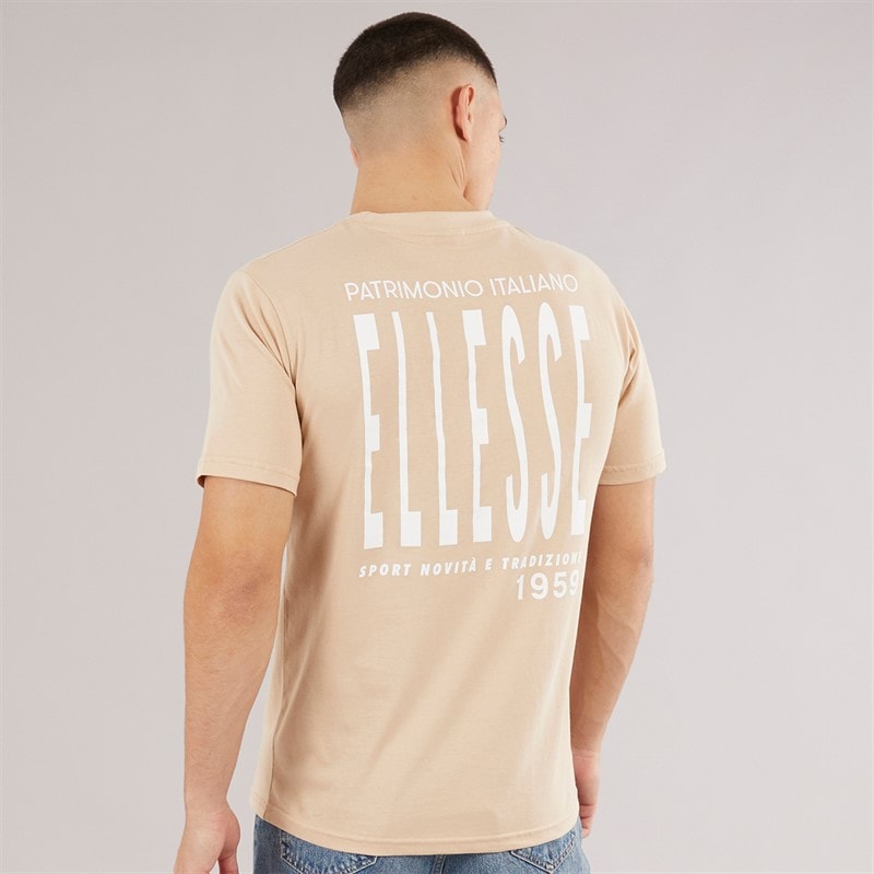 Mens Retanna Back Logo T-Shirt Natural - Image 3