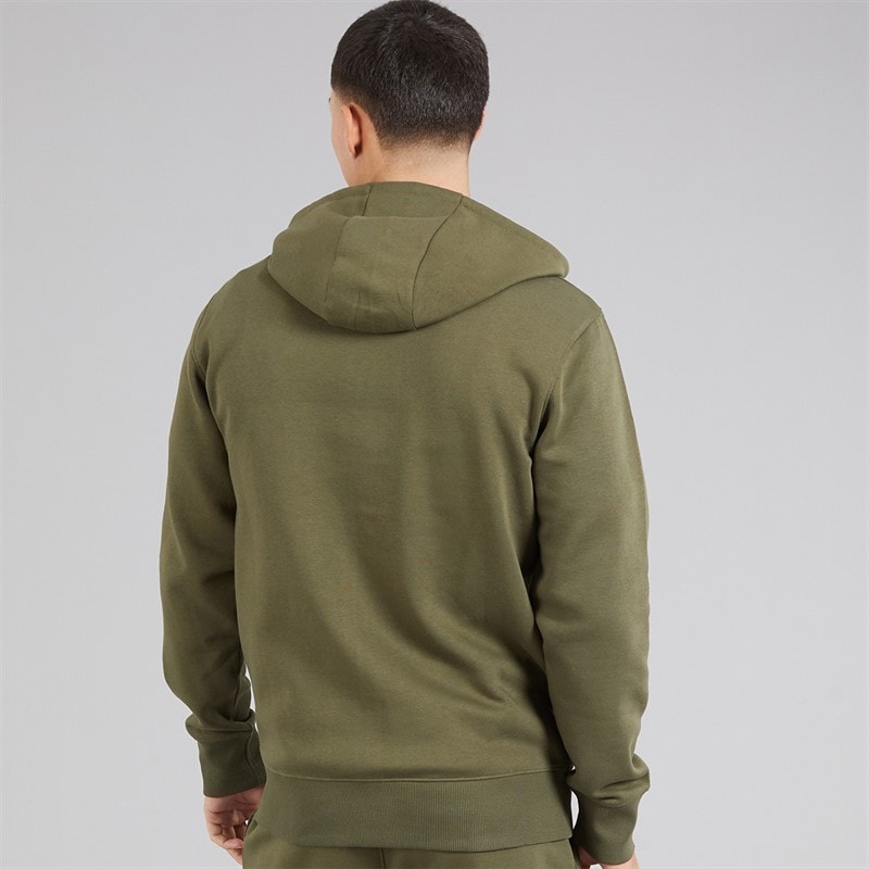 Mens Klemerio Full Zip Hoodie Khaki - Image 2