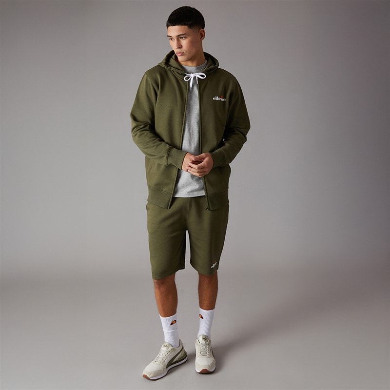 Mens Klemerio Full Zip Hoodie Khaki - Image 4