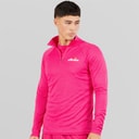 Mens Brandon 1/4 Zip Running Top Hot Pink