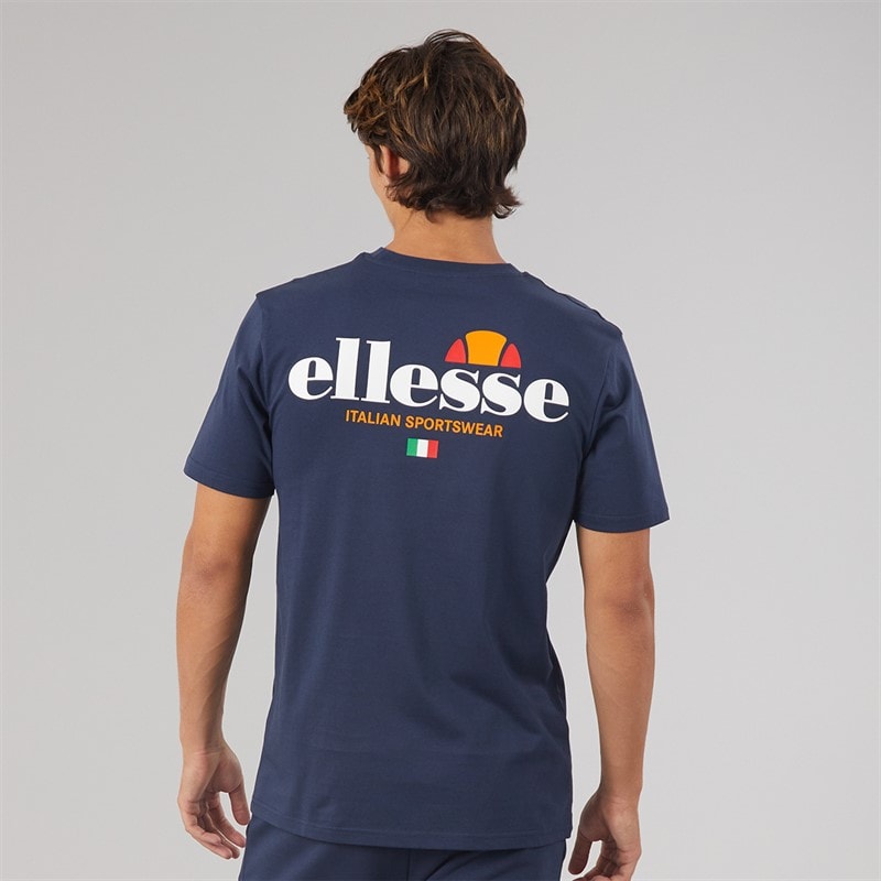 Mens Georgio Back Logo T-Shirt Navy - Image 3