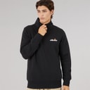 Mens Benevento 1/4 Zip Sweatshirt Black
