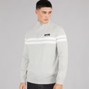 Mens Dison 1/2 Zip Knitted Jumper Light Grey Marl