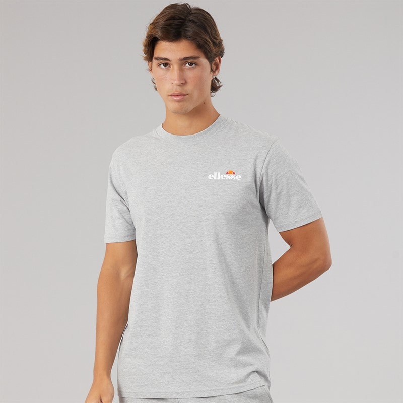 Mens Georgio Back Logo T-Shirt Grey Marl - Image 2