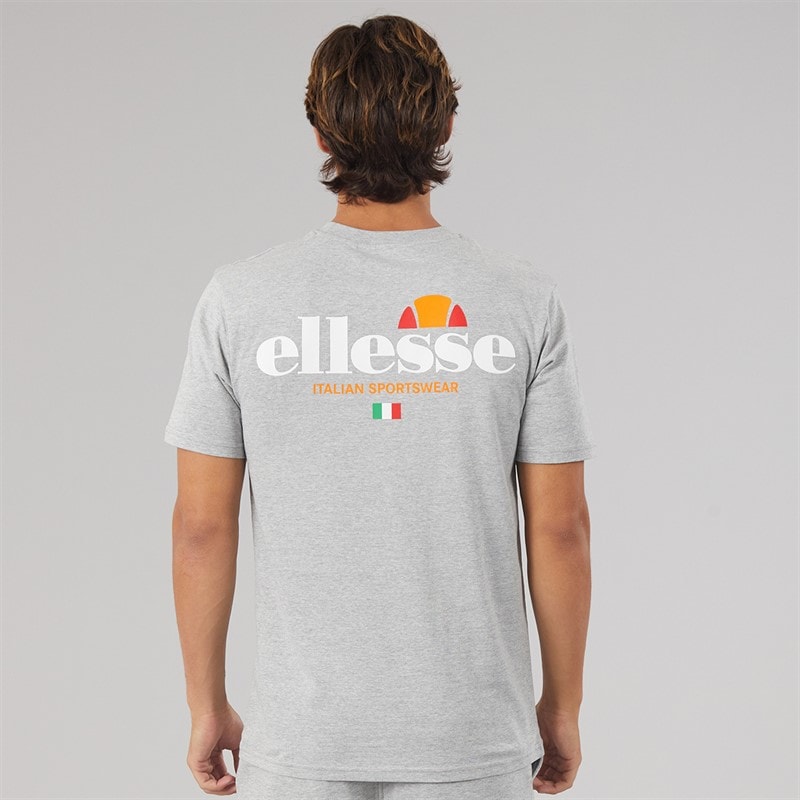 Mens Georgio Back Logo T-Shirt Grey Marl - Image 3