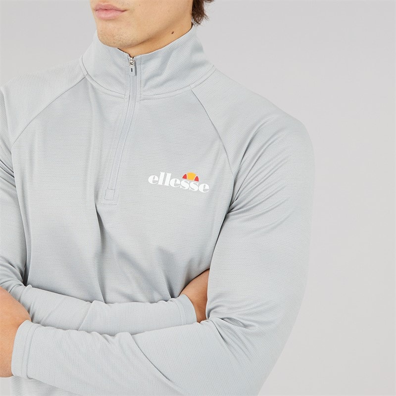 Mens Brandon 1/4 Zip Running Top Grey - Image 3
