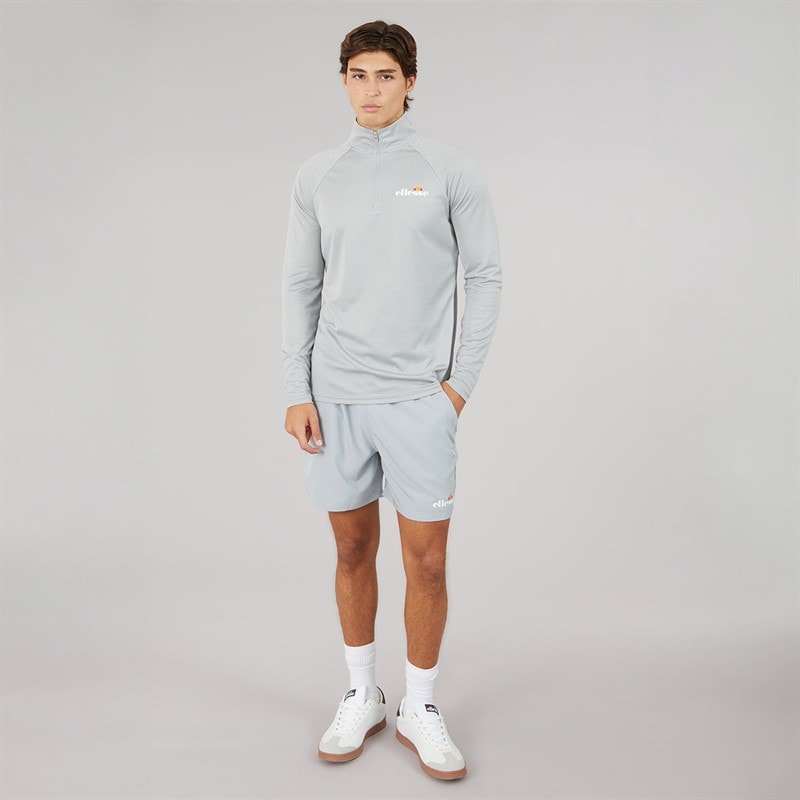 Mens Brandon 1/4 Zip Running Top Grey - Image 4