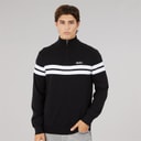 Mens Dison 1/2 Zip Knitted Jumper Black