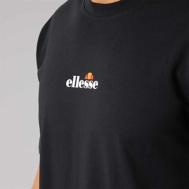 Mens Ollio 2 Central Logo T-Shirt Black - Image 3
