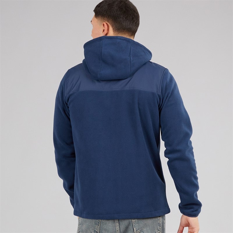 Mens Caprio Hooded Fleece Jacket Navy - Image 2