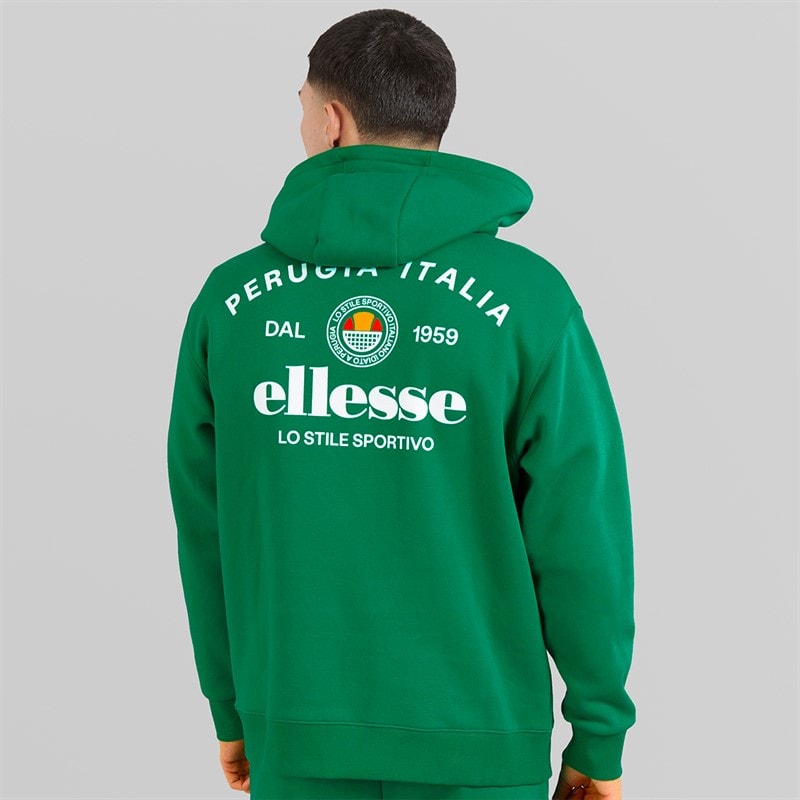Mens Recke Relaxed Fit Hoodie Green - Image 3