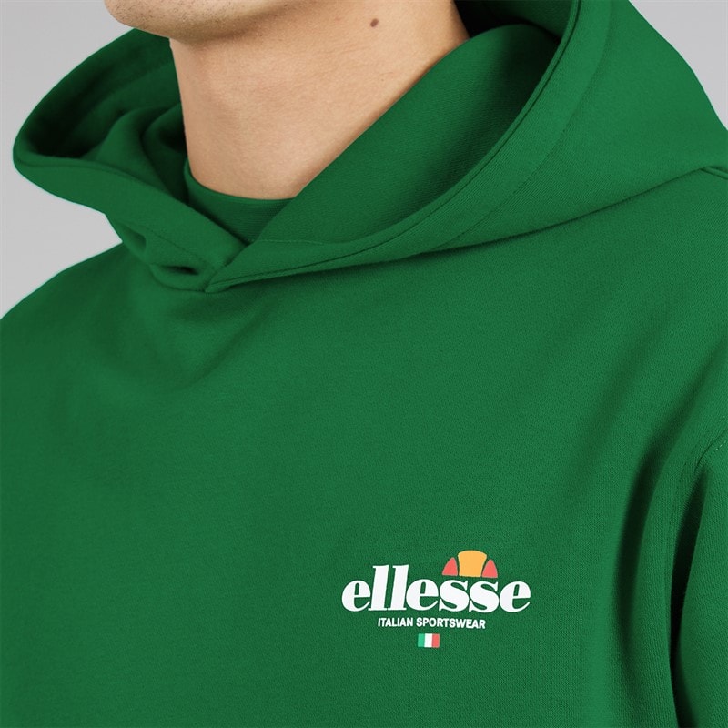 Mens Recke Relaxed Fit Hoodie Green - Image 5