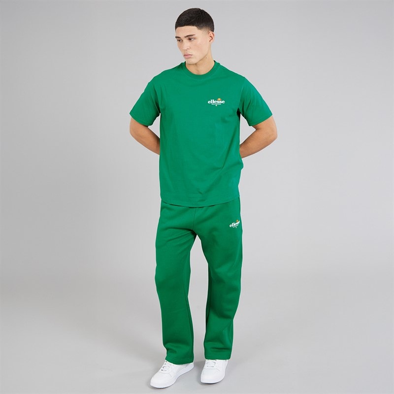 Mens Lyon Relaxed Fit Back Logo T-Shirt Green - Image 4