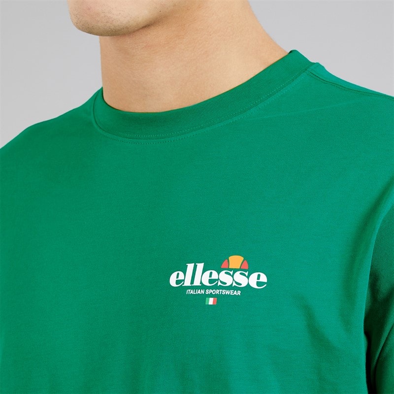 Mens Lyon Relaxed Fit Back Logo T-Shirt Green - Image 5