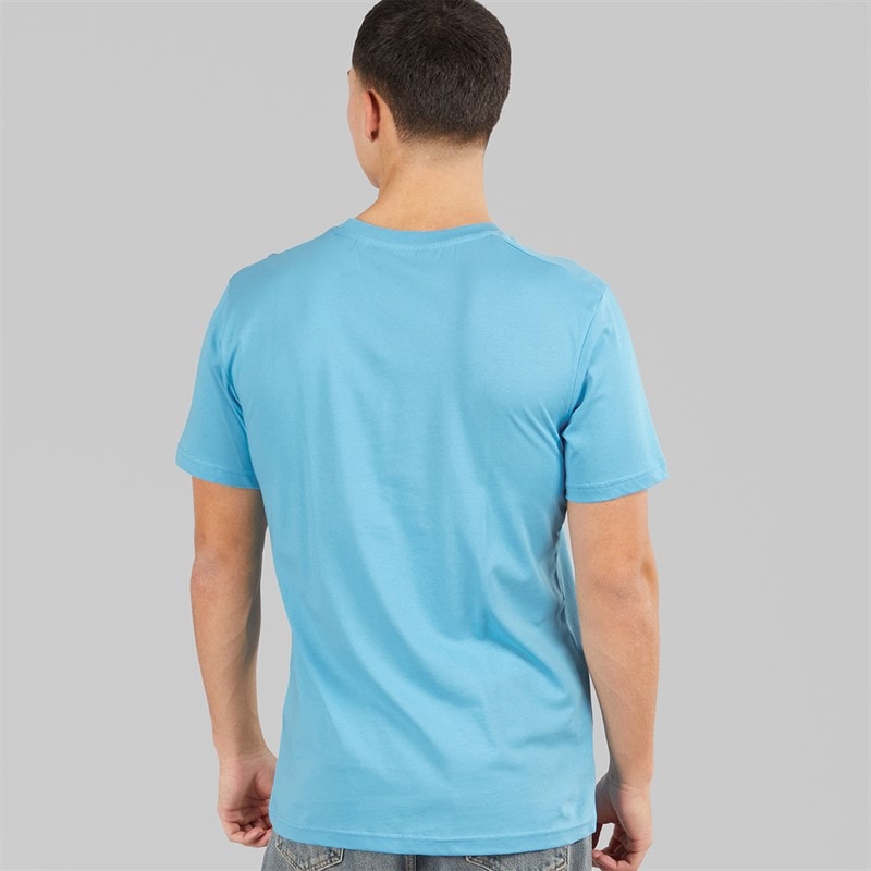 Mens Ollio 2 Central Logo T-Shirt Blue - Image 2