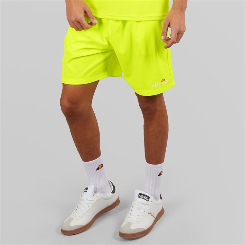 Mens Beveth 7 Inch Running Shorts Neon Yellow - Image 1