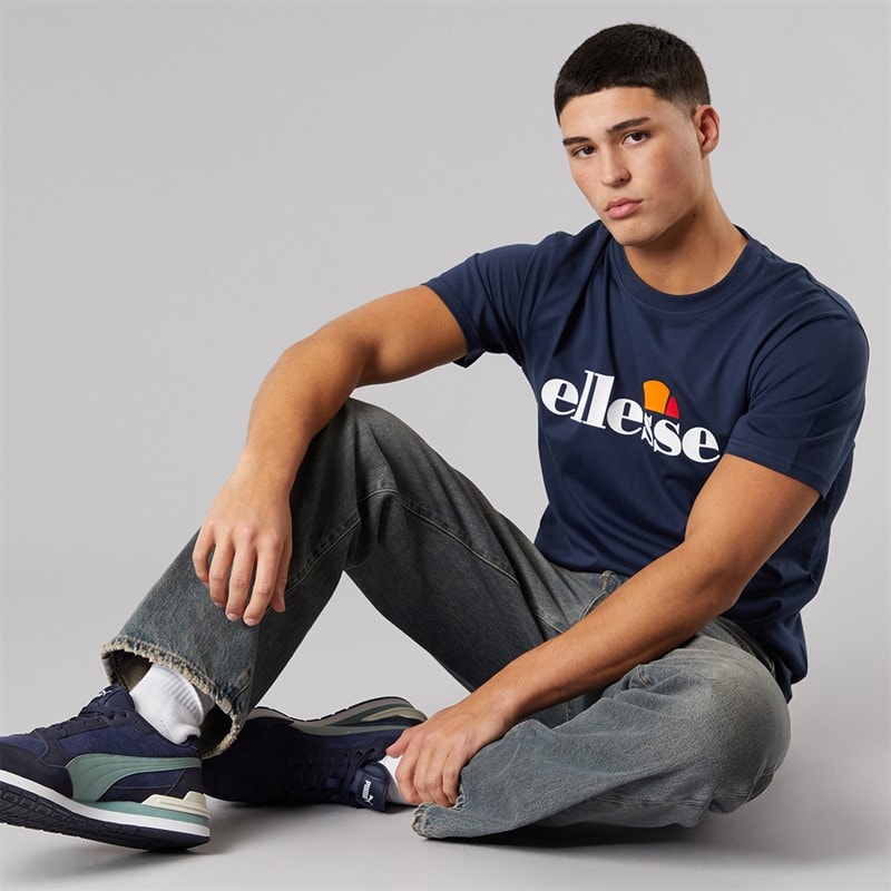 Mens Prado 2 Large Logo T-Shirt Navy - Image 4