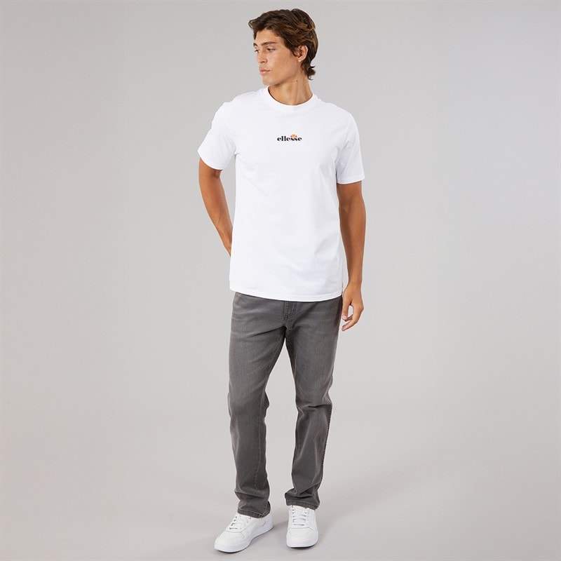 Mens Ollio 2 Central Logo T-Shirt White - Image 3